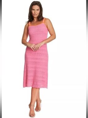 Jessica Simpson Womens Crochet Dress Sangria Sunset NWT Medium